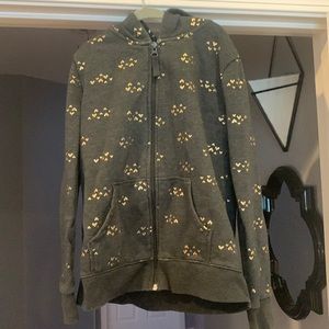 Gold hearts grey sweater size 7/8 TARGET
